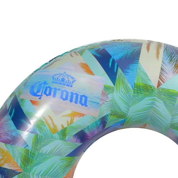 Inflatable Corona Palm Trees Swimming Pool Tube Ring