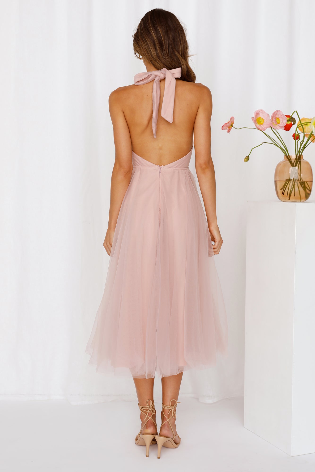 Little Tulle Much Midi Dress Pink