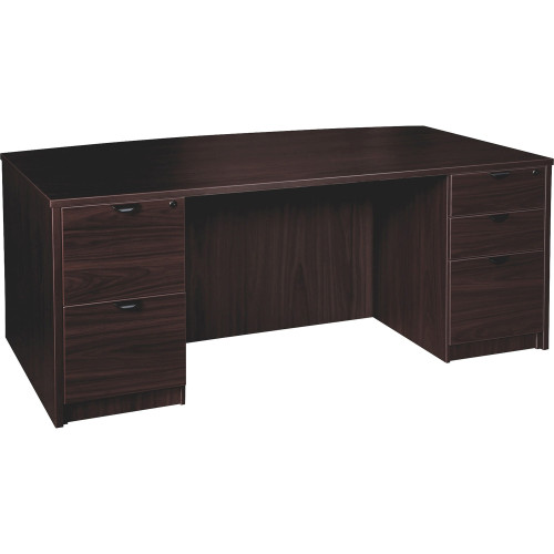 Lorell Prominence 2.0 Espresso Laminate Double-Pedestal Desk - 5-Drawer (PD4272DPES)