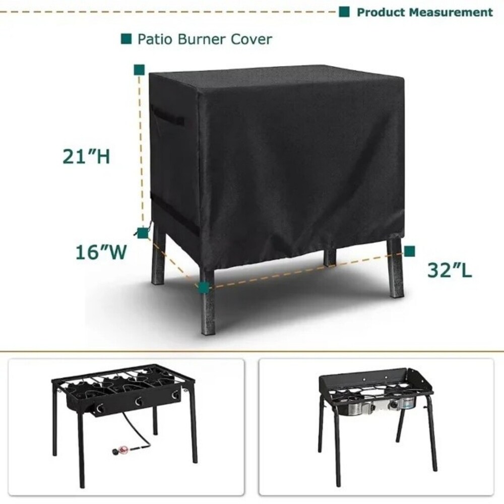 Heavy Duty Patio Stove Burner Covers Outdoor Grill Cover Suitable for Camp Chef 2 Burners Stove   33\