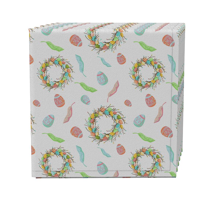 Napkin Set of 4， 100% Cotton， 20x20， Colorful Spring Easter