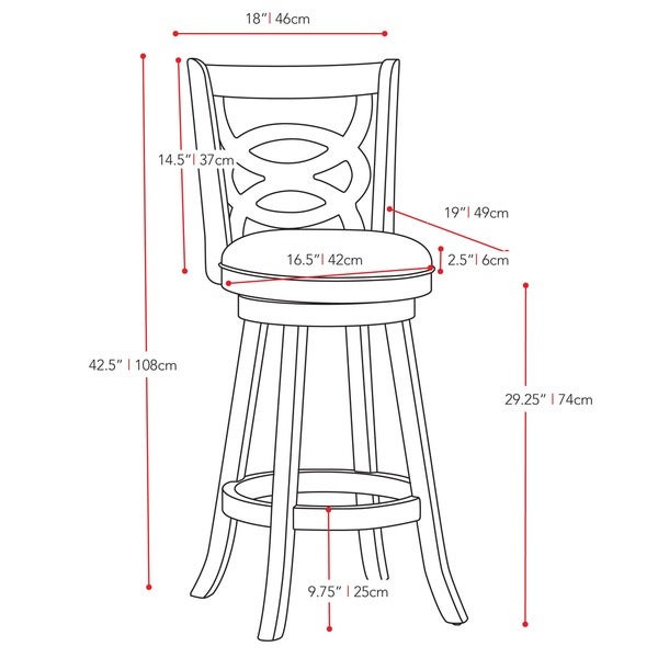 Copper Grove Vis Wood Barstools with White Leatherette Seats (Set of 2)