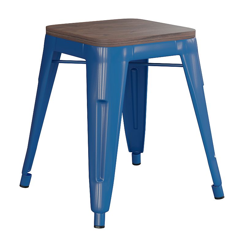 Flash Furniture Kai Royal Blue Backless Table Height Stool 4-piece Set