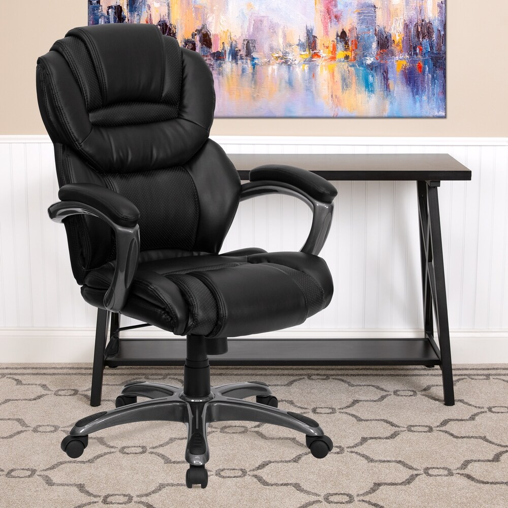 High Back Executive Swivel Ergonomic Office Chair with Accent Layered Seat