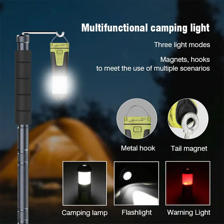 Outdoor Portable Folding Trekking Poles Aluminum oy Multifunctional Trekking Pole for Hiking And Camping