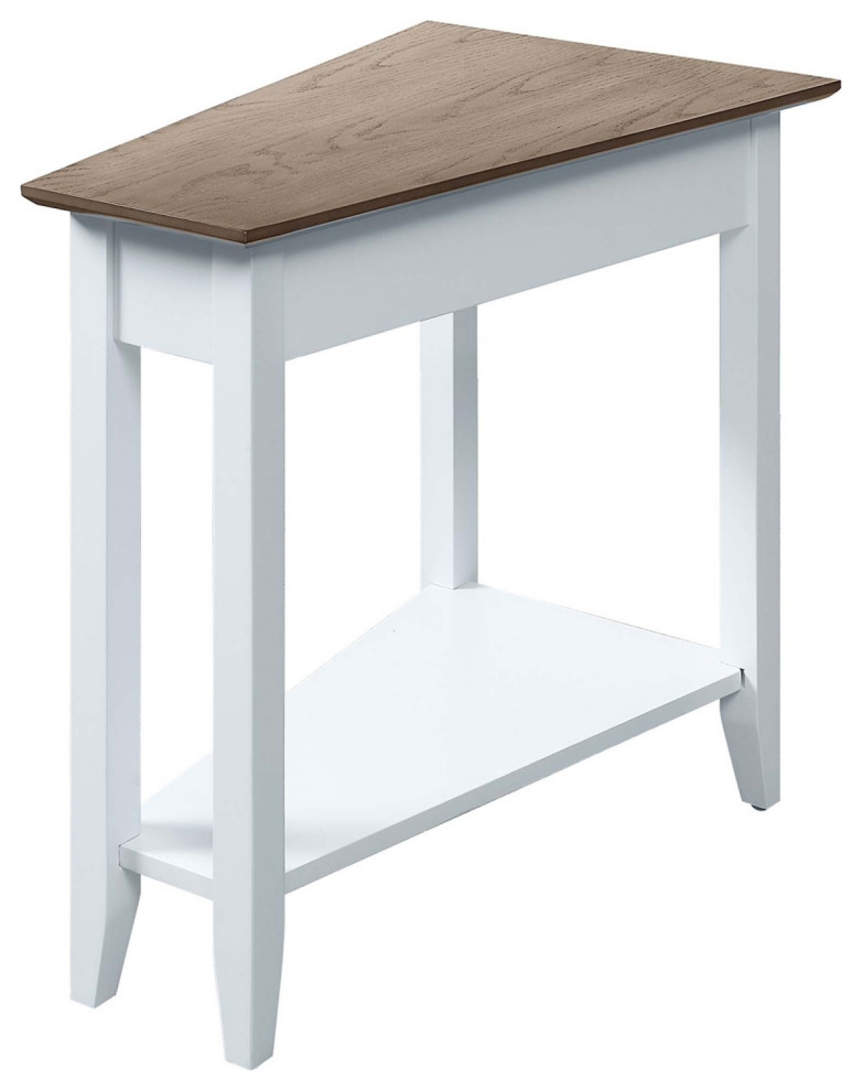 American Heritage Wedge End Table With Shelf   Transitional   Side Tables And End Tables   by ShopLadder  Houzz