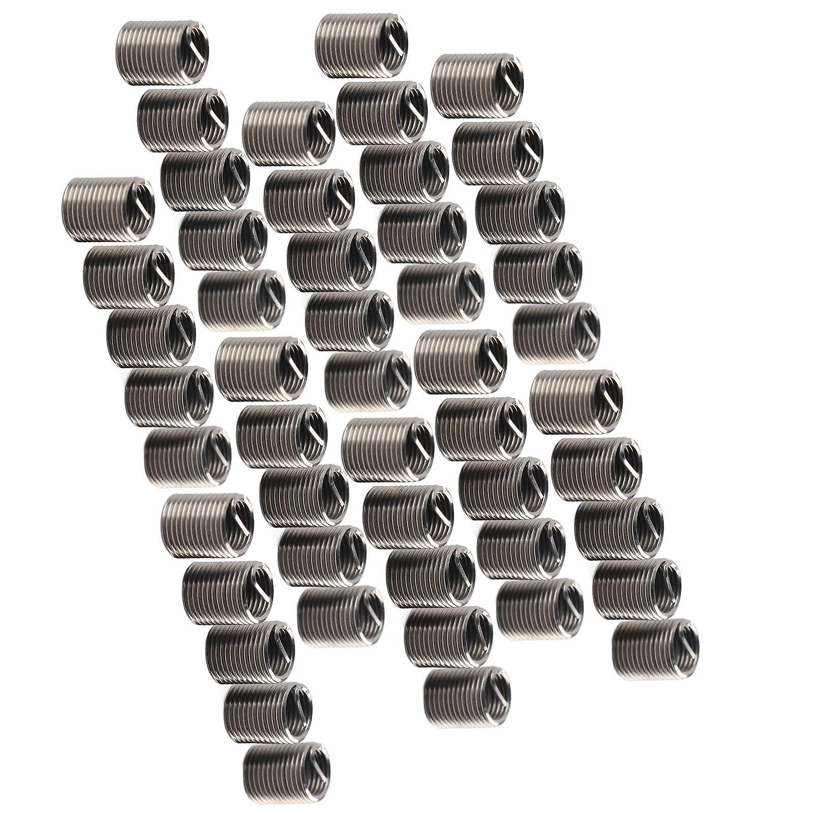 50pcs Thread Inserts Male Female Reducing Nut Repair Tool Stainless Steel Fastener M10x1.252d