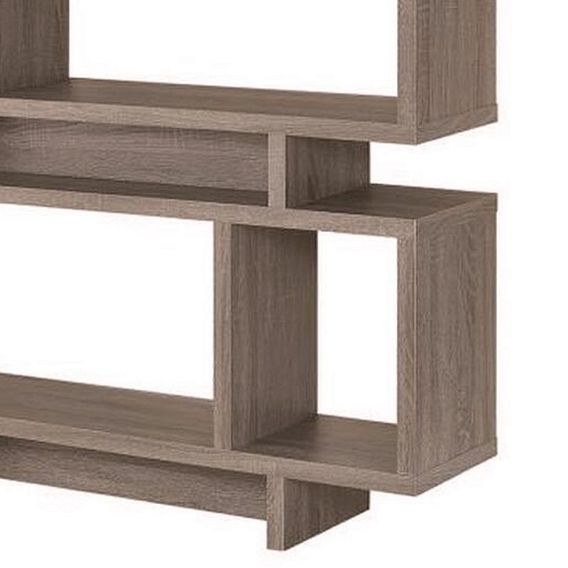 Well made Contemporary Open Bookcase， Gray