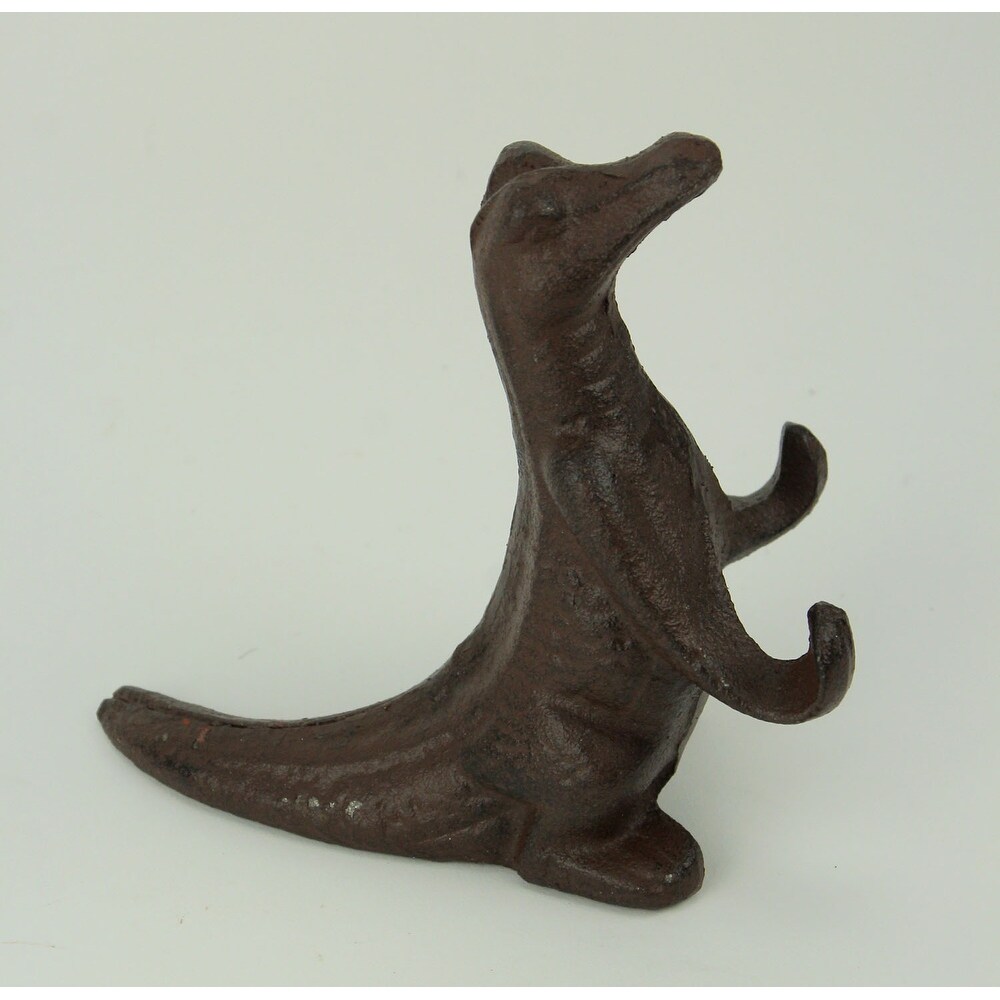 Brown Cast Iron igator Cell Phone Stand 4.5 Inches High   5.5 X 5.25 X 3.25 inches