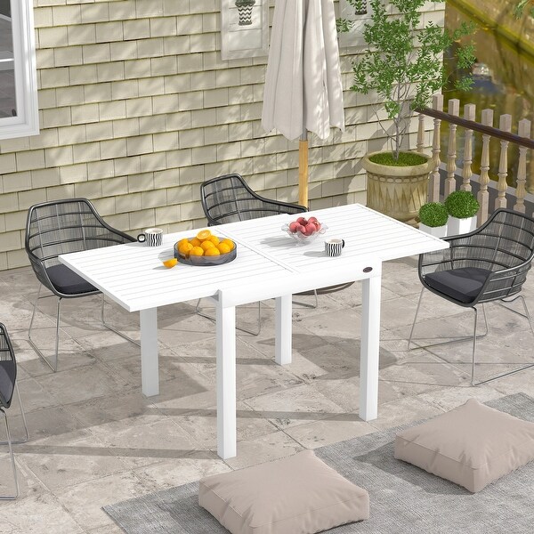 Outsunny Expandable Patio Dining Table for 46，35.5