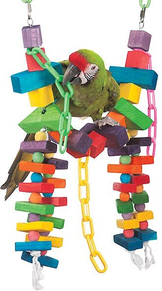 Super Bird Creations Rainbow Bridge Bird Toy， Large/X-Large