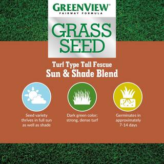 GreenView 3 lbs. Fairway Formula Grass Seed Turf Type Tall Fescue Sun and Shade Blend 2829346