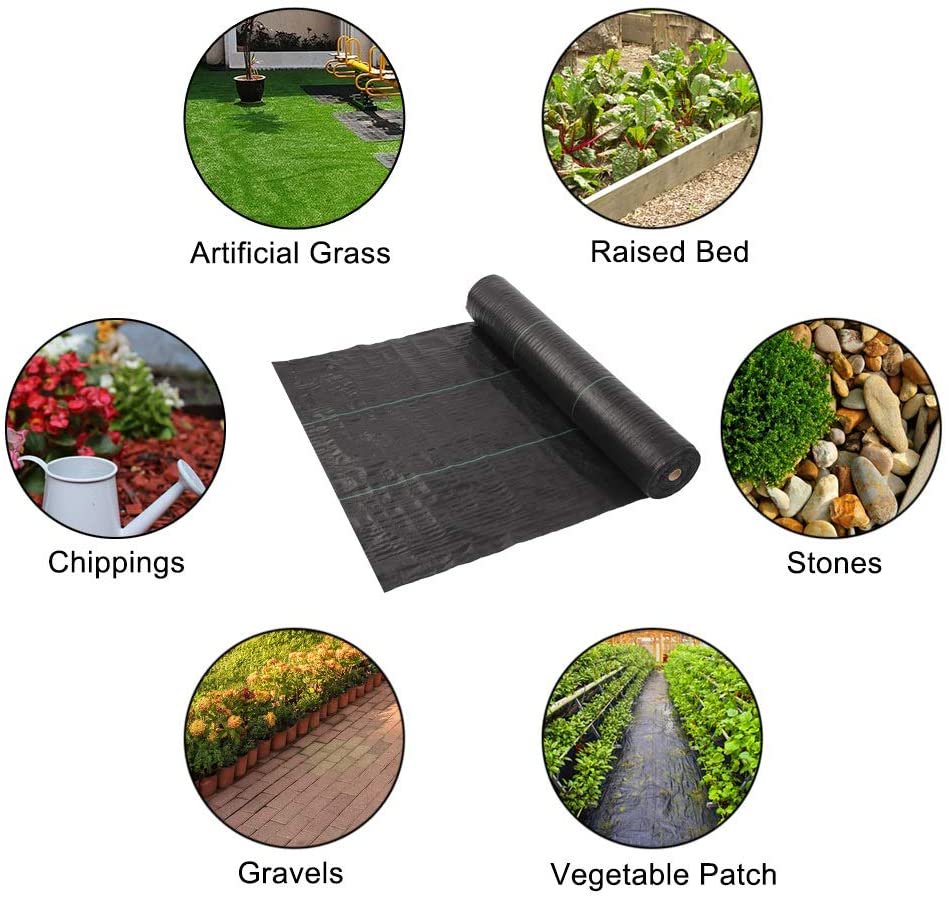 SalonMore Weed Barrier Landscape Fabric, Ground Weed Block Gardening Mat, 3ft x300ft