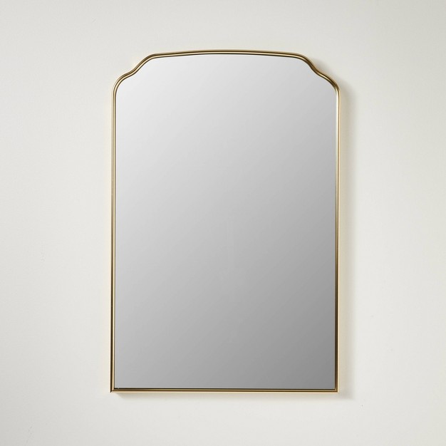 Romantic Arch Aluminum Wall Mirror Brass Designed With Studio Mcgee