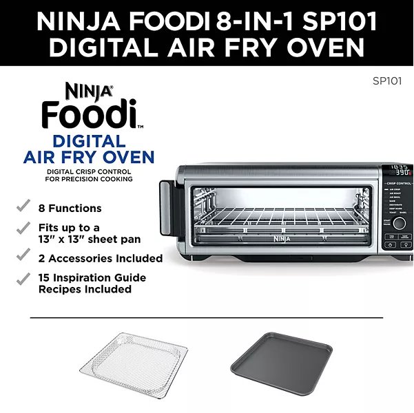 Ninja SP101 Foodi 8-in-1 Digital Air Fry Oven