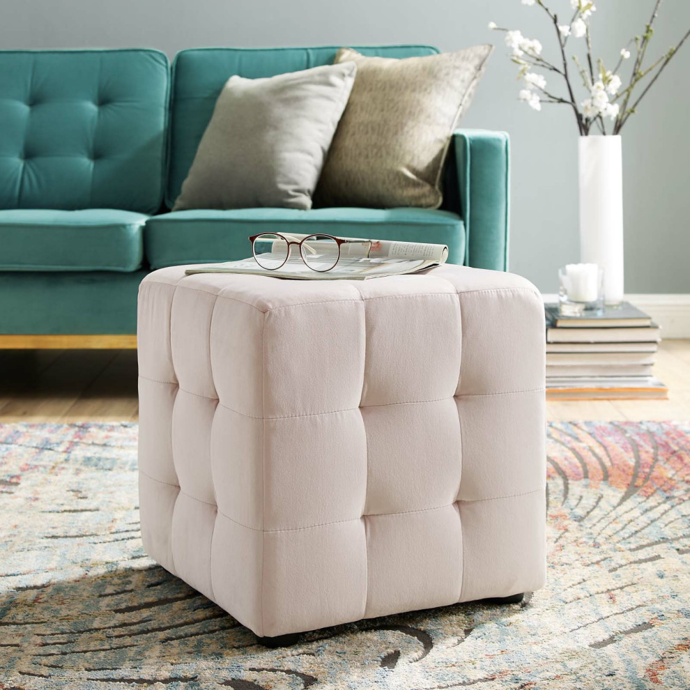 Todd Cube Ottoman   Transitional   Footstools And Ottomans   by HedgeApple  Houzz