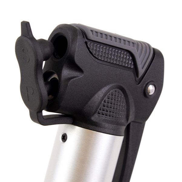 Serfas Big Stick Dual Head Mini Pump - Silver-Black