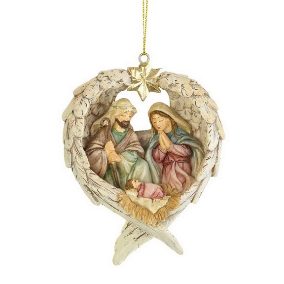 Dicksons CHOR 726 Holy Family In Wings Ornament 4