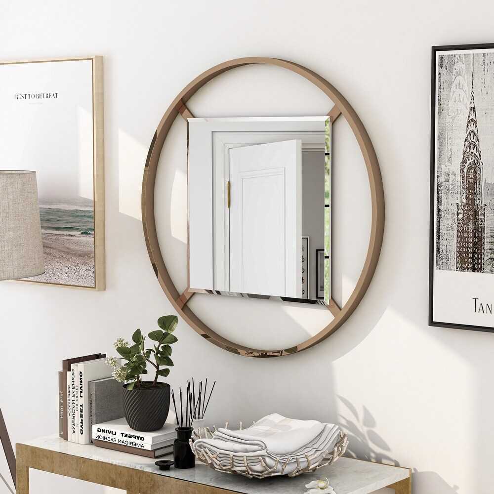 Fees Contemporary 33 inch Beveled Wall Mirror by Furniture of America