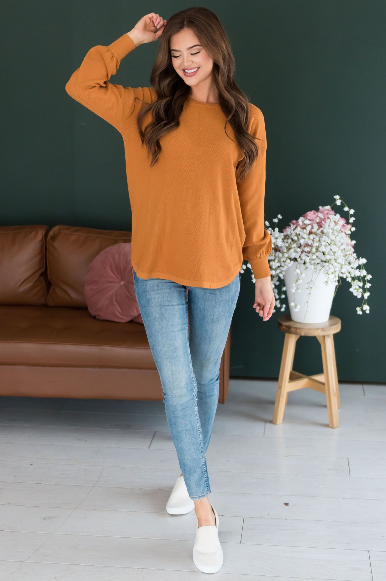 Fall In Line Modest Thermal Sweater