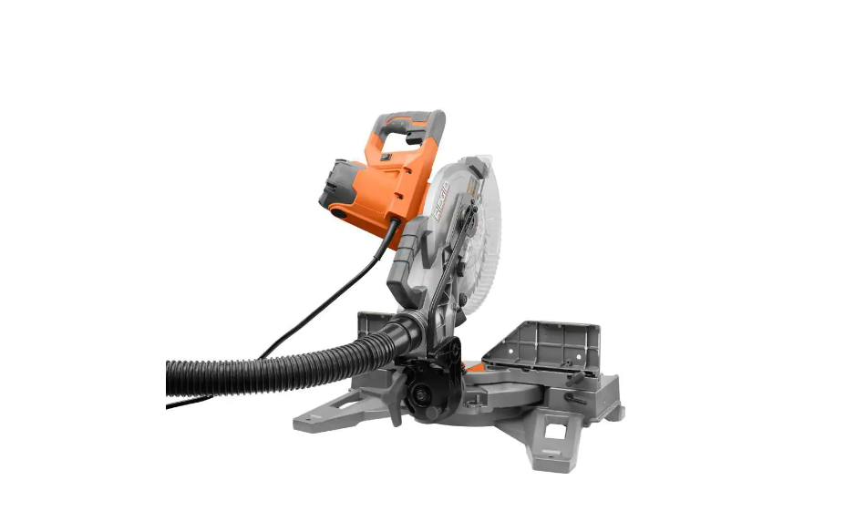 RIDGID R4113-AC9946 15 Amp 10 in. Dual Miter Saw with LED Cut Line Indicator with Universal Mobile Miter Saw Stand