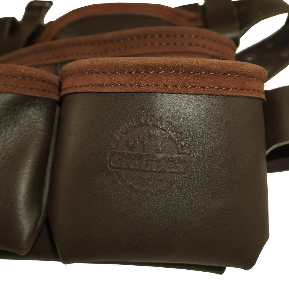 Graintex 10-Pocket Oil Tanned Leather Tool Pouch Set OD2222