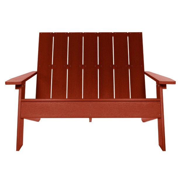 Italica Double Wide Modern Adirondack Chair Rustic Red Highwood