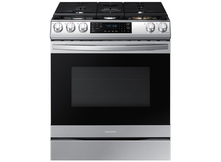  ADA 6 Cu. Ft. Fingerprint Resistant Stainless Steel Front Control Slide-In Gas Range With Air Fry