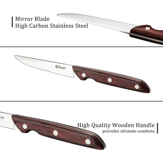 Steak Knives Set Of 4 Sharp Serrated Steak Knife 4 5 Inch