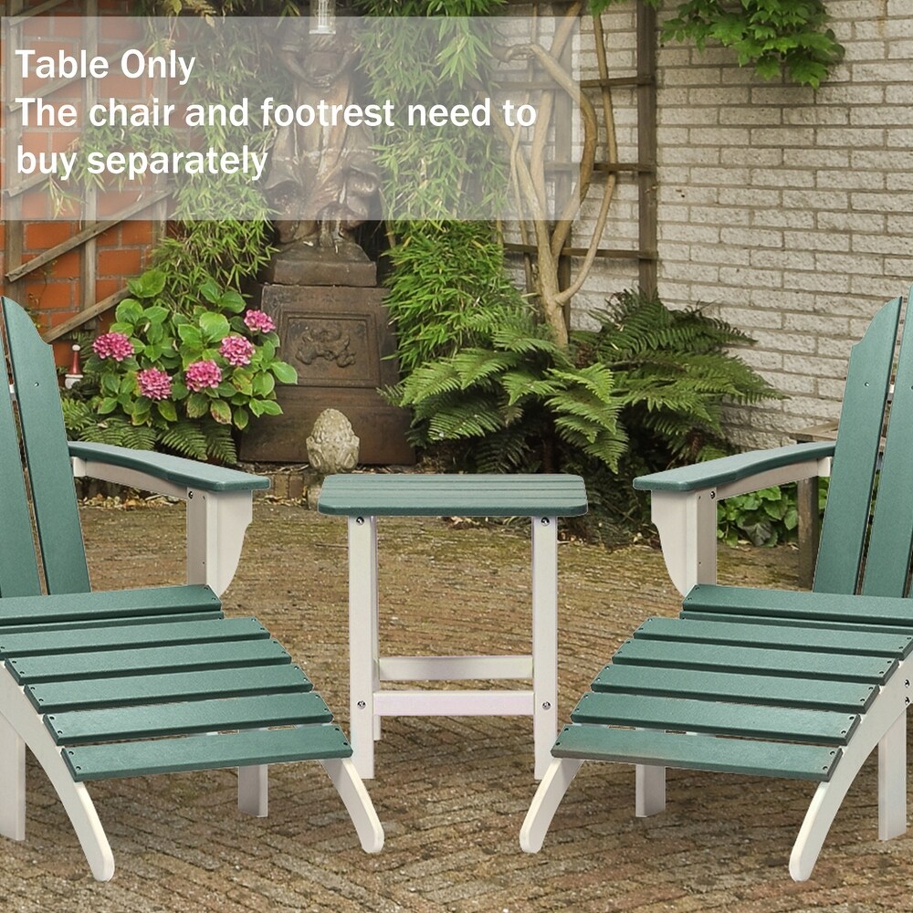 Aoodor Outdoor Side Table  Square Adirondack Patio End Table for Patio  Pool  Porch   N/A