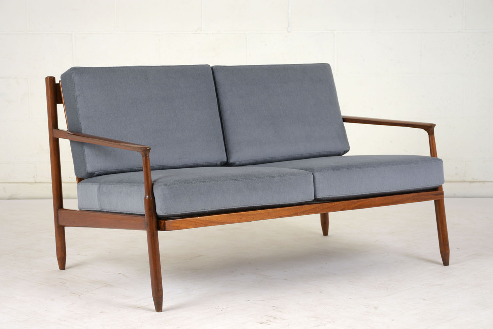 Consigned Brazilian Mid Century Modern Loveseat   Midcentury   Loveseats   by Castle Antiques  Houzz