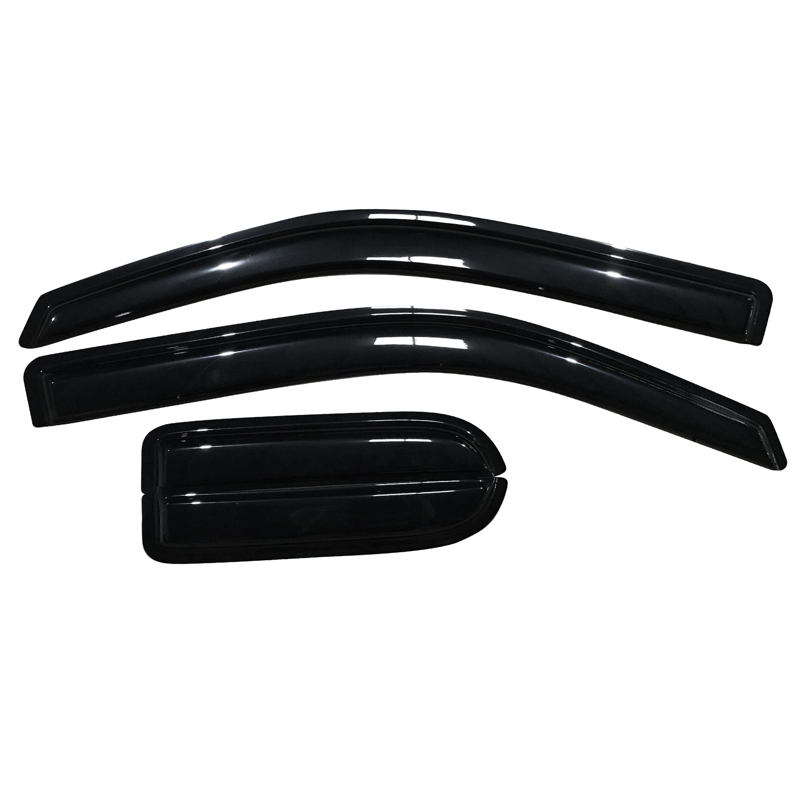 Ikon Motorsports Window Visors Windshield Fit 04-14 Ford F150 Supercab Extended Cab Acrylic 4Pc Set Outside Mount