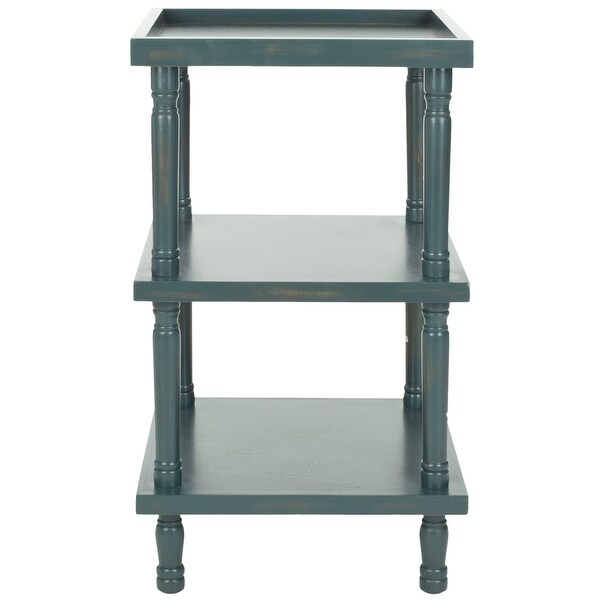 SAFAVIEH Esmeralda Steel Teal Side Table - 18.3