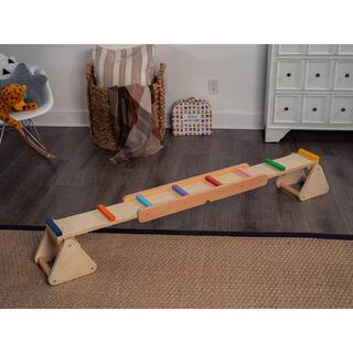 Avenlur Avenlur Willow Wooden Rainbow Indoor Seesaw and Balance Beam For Ages 3-Years to 8-Years Up To 110 lbs. Seesaw