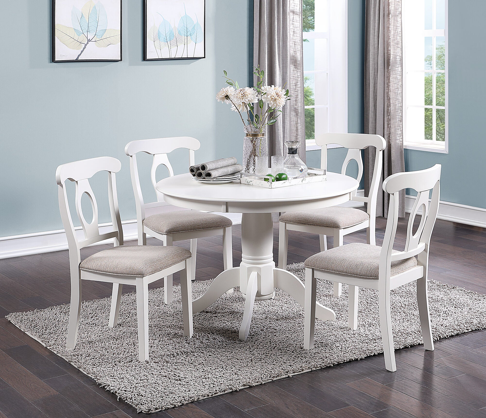 5-Pc Dining Set - White - F2560