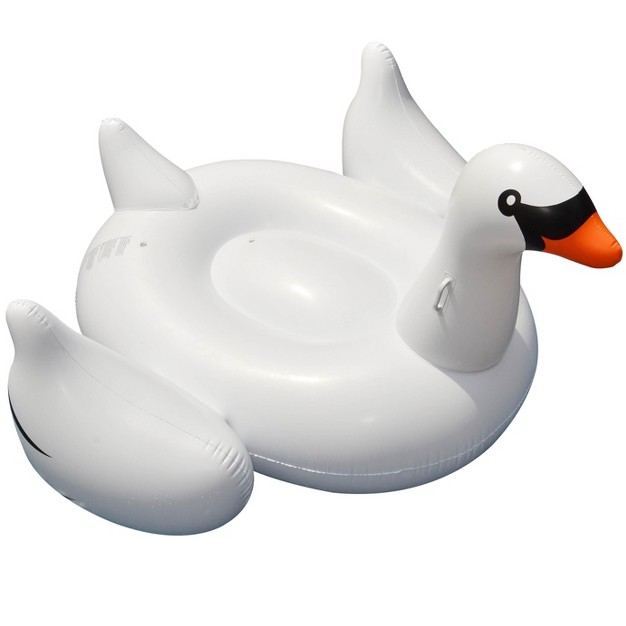 Swimline Giant Inflatable 75 inch Swan Float For Swimming Pools 90621