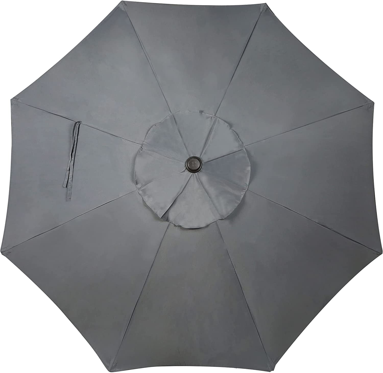 9' Outdoor Market Patio Umbrella with Push Button Tilt and Crank, 8 Ribs (Tan)