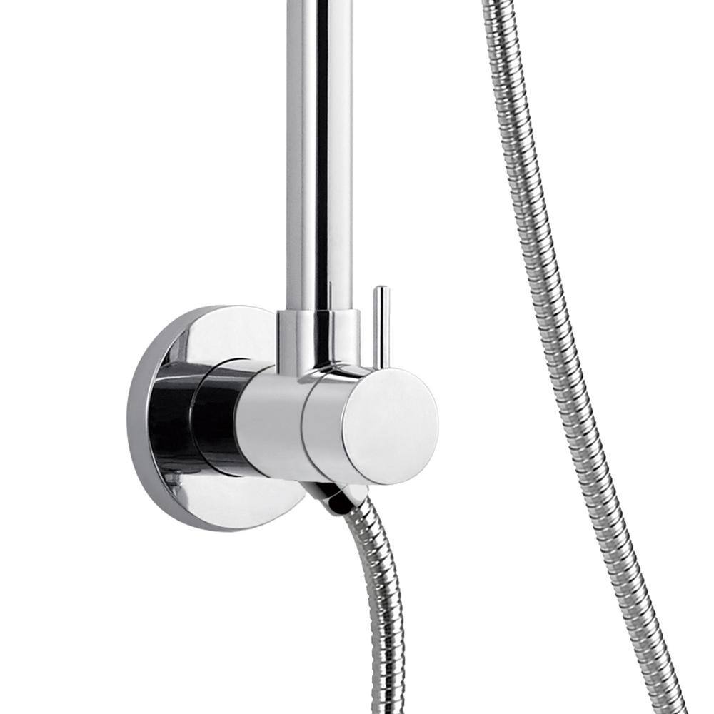 PULSE Showerspas Seabreeze 4-Spray 1.8 GPM 8 in. Wall Mounted Dual Shower Head and Handheld Shower Head in Chrome 1088-CH-1.8GPM