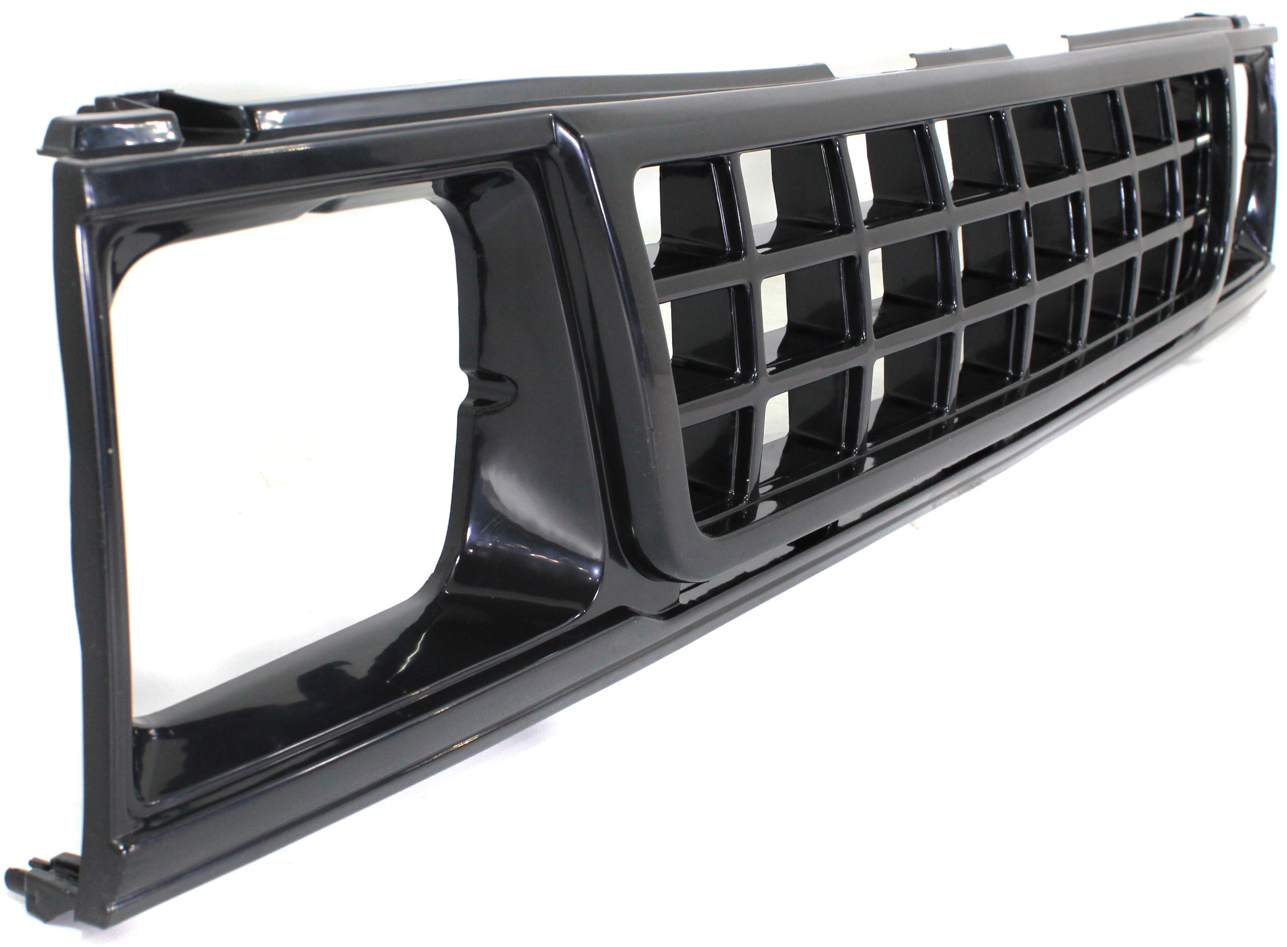 Grille Assembly Compatible With 1990-1992 Mitsubishi Mighty Max Painted Black Shell and Insert