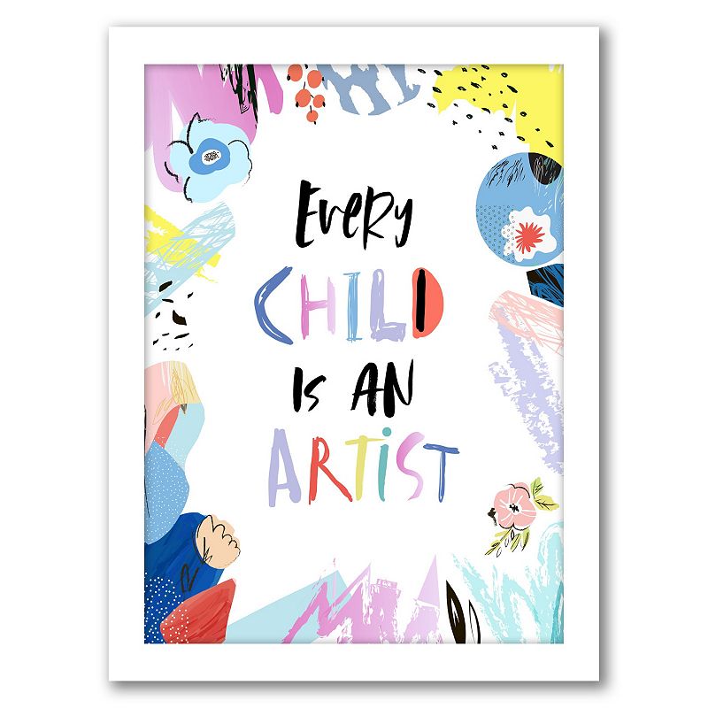 Americanflat Every Child Is An Artist Framed Wall Art