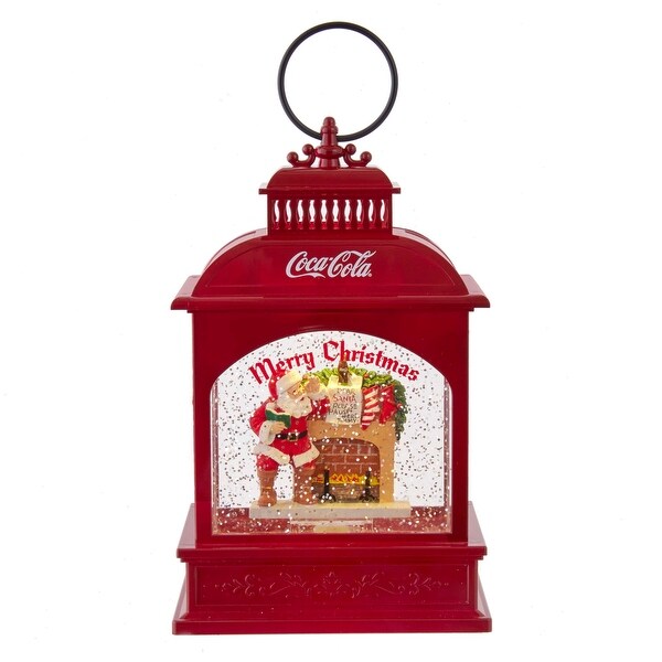 Kurt Adler 9Inch BatteryOperated LED Coke Santa Lantern