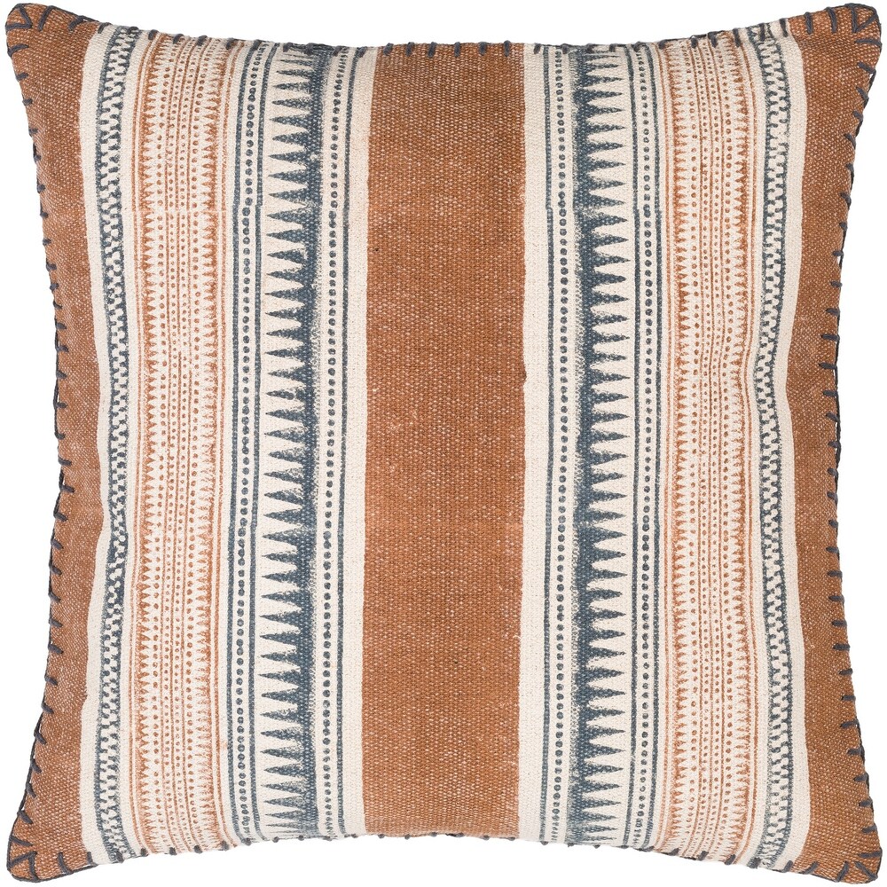 Zeba Bohemian Vertical Block Stripe Throw Pillow or Cover