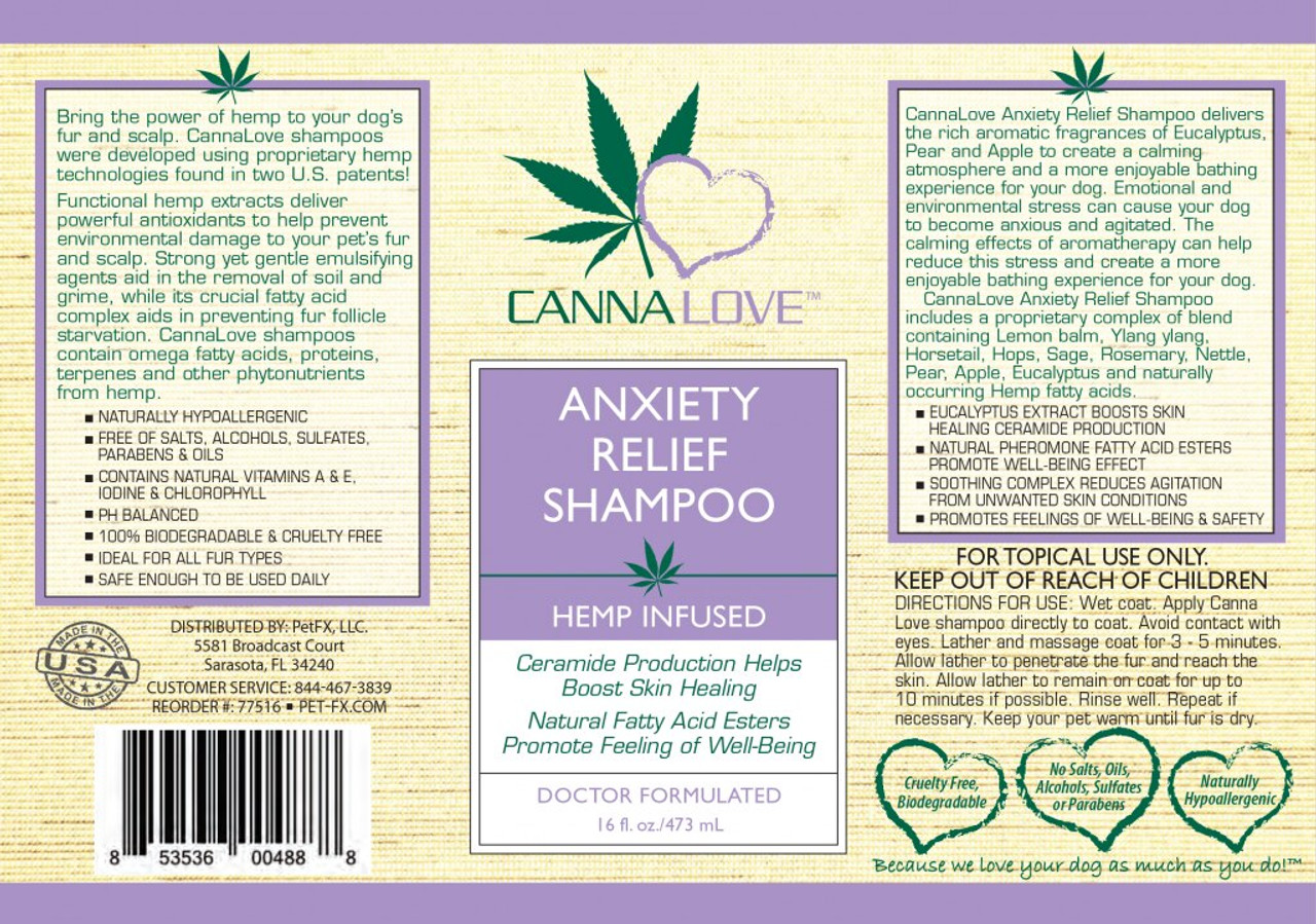 CannaLove Anxiety Relief Shampoo For Dogs 16oz