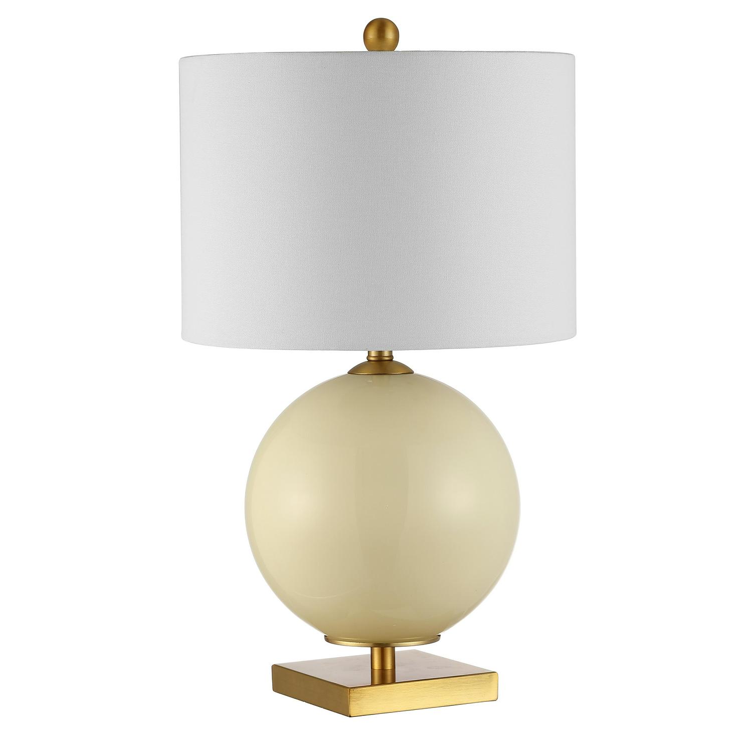 Safavieh Anina 24 in. Sphere Glass Table Lamp， Cream， Set of 2