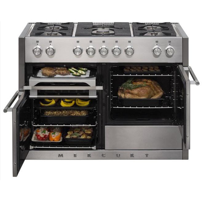 AGA 48-inch Mercury Dual Fuel Range with True European Convection AMC48DFSS