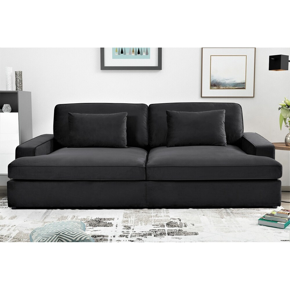 US Pride Furniture 94.49''W Velvet Oversized Sofa / twin sized Sofa Bed