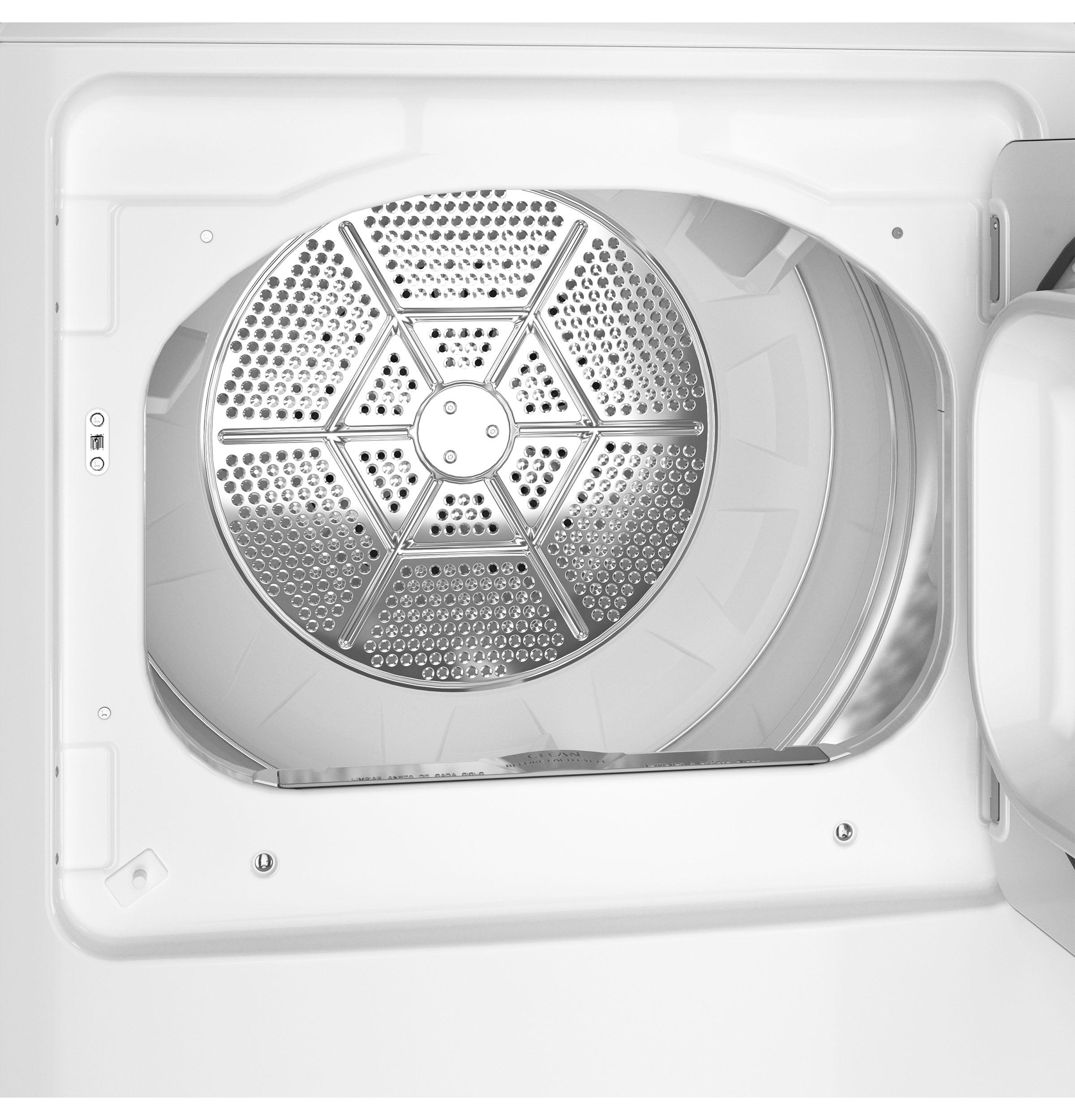 Hotpoint HTX26GASWWW Hotpoint® 6.2 Cu. Ft. Capacity Gas Dryer With Up To 120 Ft. Venting And Shallow Depth​