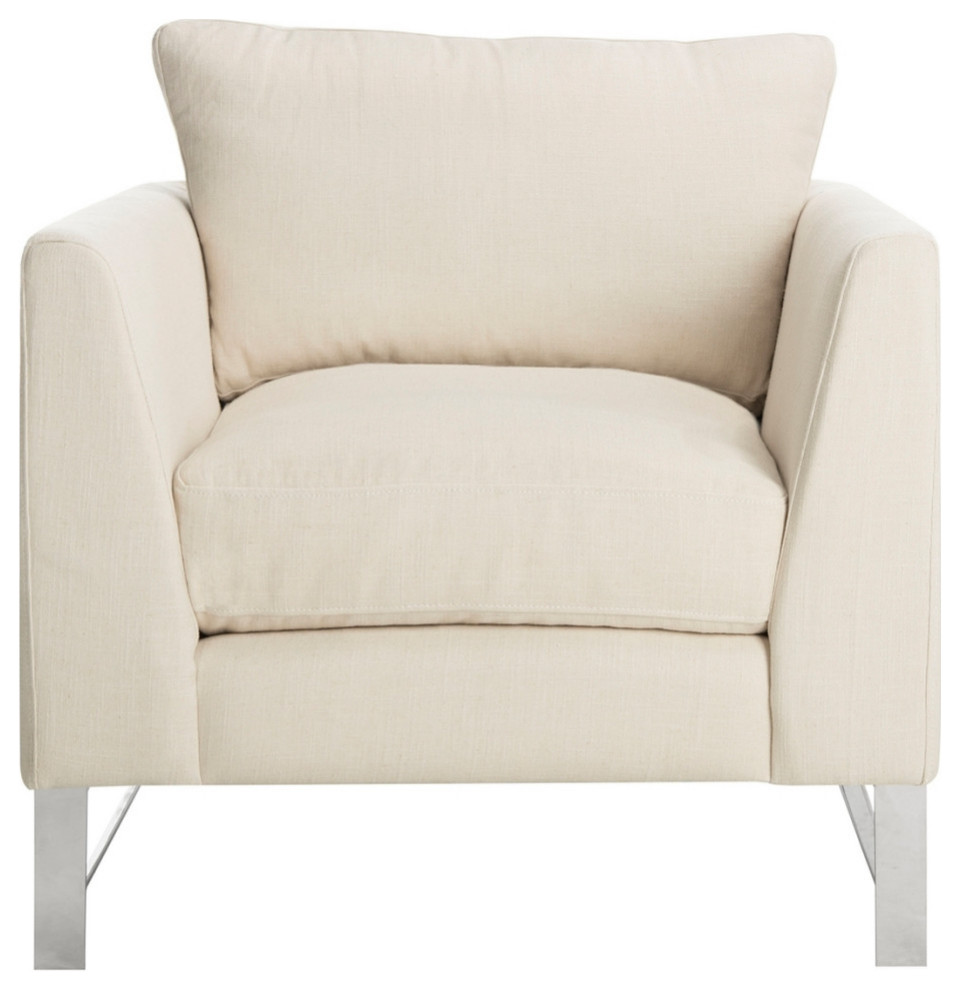 Mayer Linen Blend Arm Chair   Contemporary   Armchairs And Accent Chairs   by V.S.D Furniture  Houzz