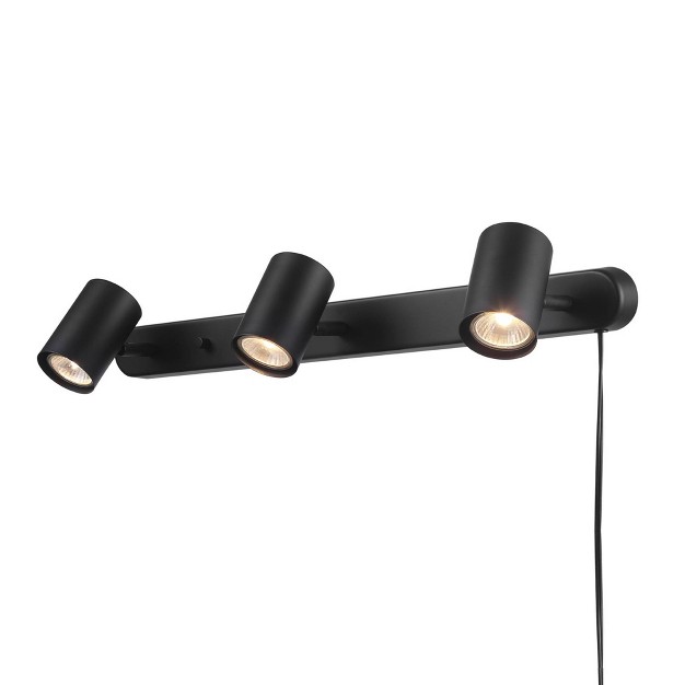 Dale 3 light Matte Black Plug in Track Lighting Globe Electric