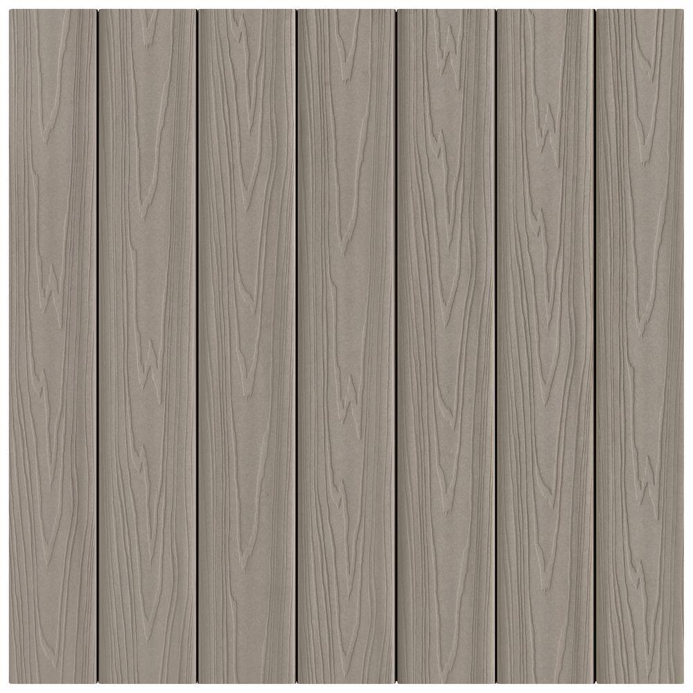 Veranda 1516 in. x 5-14 in. x 16 ft. Stone Gray Grooved Edge Capped Composite Decking Board BRDVCDG G 16